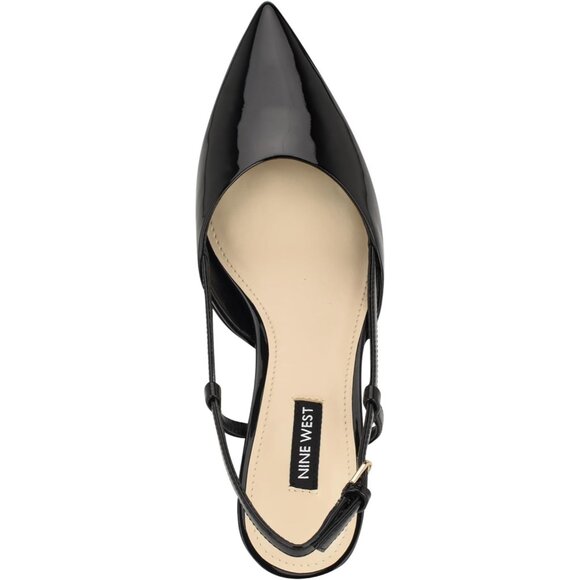 Nine West Womens Black 001 Leather Pointed Closed Toe Ankle Buckle Rhonda Pumps - Picture 5 of 6